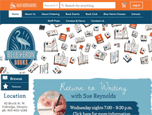 Tablet Screenshot of blueheronbooks.com